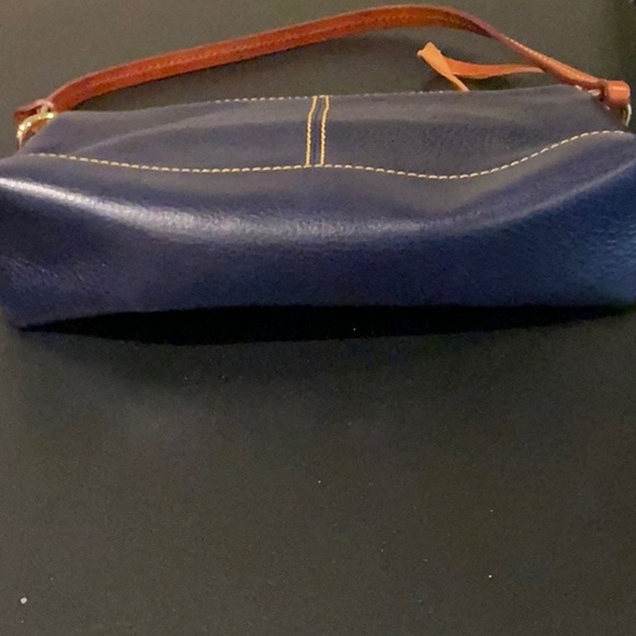Dooney & Bourke Blue and Brown Leather Clutch - Picture 9 of 11